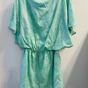 Mint green sequin MM Couture mini dress size Small